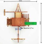 Савушка Lux - 6. Игровой деревянный комплекс для улицы.