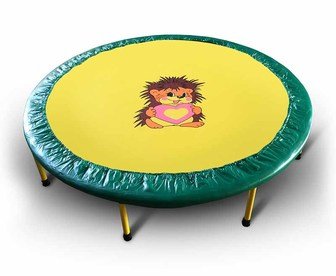 Складной Мини-батут 48" диаметр 122 cм (зелено-желтый).